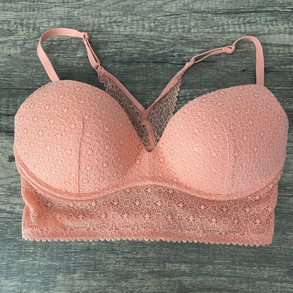 Victoria's Secret Peach Lace Bralette